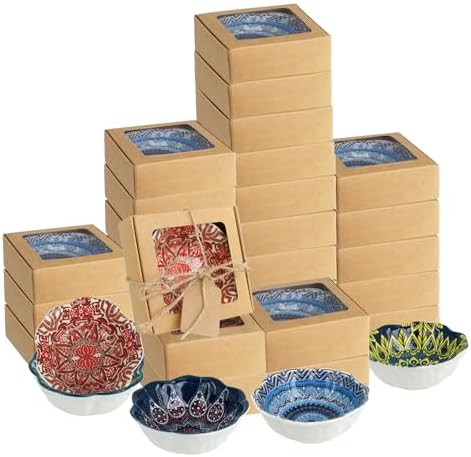 25 Pcs 3.3"Small Ceramic Bowls Wedding Favors Boho Dipping Dishes by ENIPEDITA