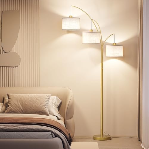 SUNMORY 3 Lights Floor Lamps for Living Room，78" Tall Arc Standing Lamp - Image 6
