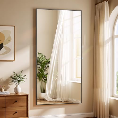 BEAUTYPEAK 80"x40" Rectangle Full Body Floor Mirrors, Full Length Mirror - Image 7