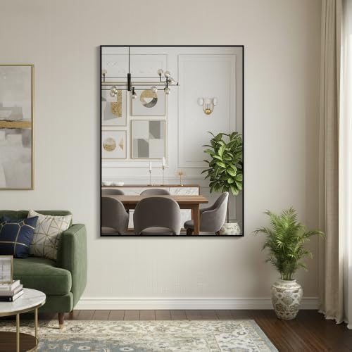 FICTOR Bathroom Vanity Mirror for Over Sink, 30" x 40", Black - Image 7