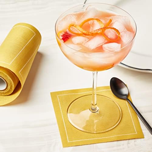 Cotton Cocktail Napkin - 4.5 x 4.5 in - 50 units per roll - Curry - Image 2
