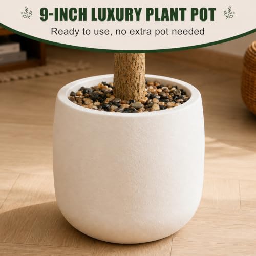 7FT Olive Trees Artificial, Large Faux Olive Tree with White Tall Planter, Faux Tree Indoor with Lush Lifelike Fruits for Living Room Bedroom Balcony Corner Office Home Decor - Image 5