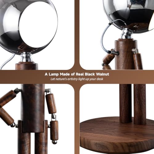 Cordless Table Lamp Wooden Rechargeable Touch Dimming Bedside - Image 6