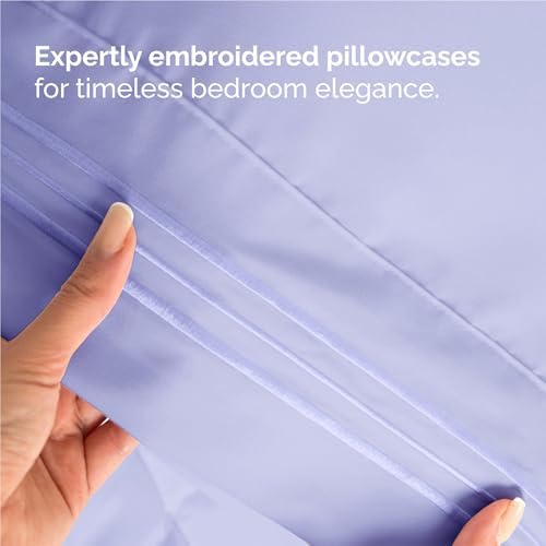 Full Size 4 Piece Sheet Set - Comfy Breathable & Cooling Sheets - Lavender - Image 6