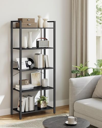 VASAGLE 5-Tier Bookshelf, Bookcase with Shelves, Storage Shelf, Living Room - Image 4