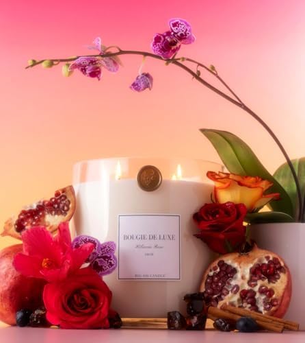 | Huge 10lb Luxury Candle, 150oz, 500 Hours | Hibiscus Rose | Rose, Hibiscus, Pomegranate | Natural Coconut-Soy Wax | by Big Ass Luxuries | As Seen On Shark Tank - Image 2