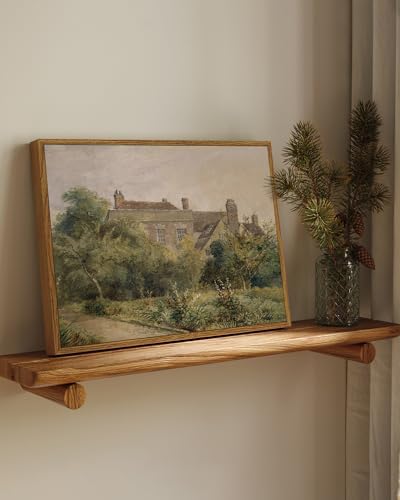 InSimSea Framed Canvas Wall Art Vintage Decor, Home Decor Classical Scenery Landscape Watercolor Paintings Canvas Prints, Wall Decorations for Living Room Farmhouse Bathroom Decor, 12"x16" - Image 3