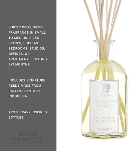Antica Farmacista Reed Diffuser, Cucumber & Lotus Flower, 8.45 fl oz - Image 5