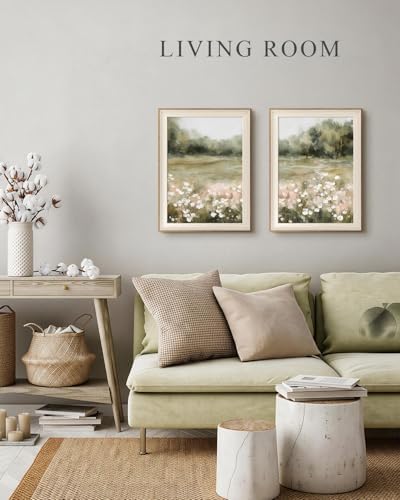VIYYIEA Framed Rustic Countryside Garden Scene Wall Art Set, 12×16 Inch - Image 3