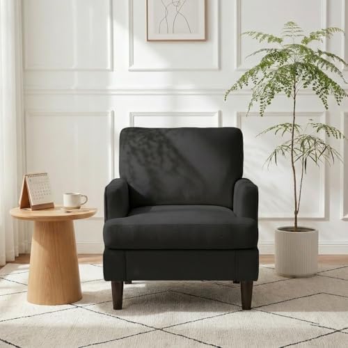 Kromax Accent Chair for Living Room, No Screws Assembly Required, Black - Image 3