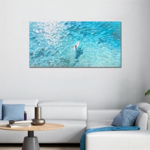 Anolyfi Coastal Ocean Canvas Wall Art for Living Room Wall Decor 40"x20" - Image 6