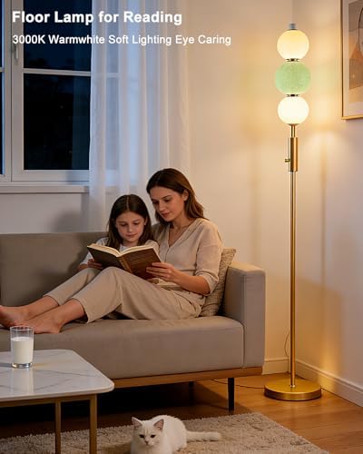 Lightdot Globe Floor Lamp with 3 Color Temperatures LED Bulbs Included,63in - Image 3