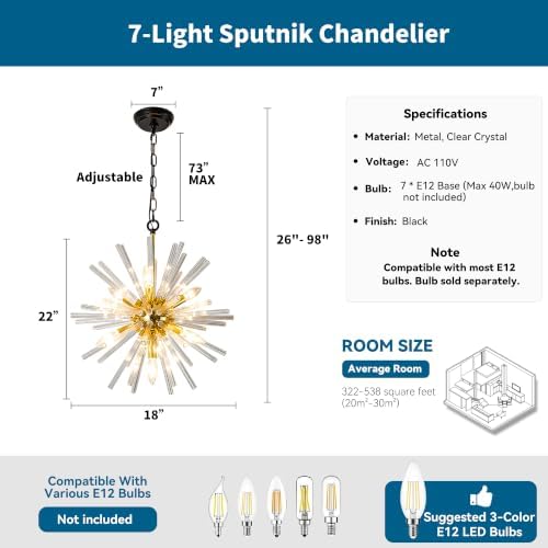 Vezzio Gold Crystal Chandelier Light Fixtures - Image 4