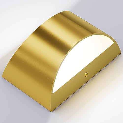 Aipsun Brushed Brass Wall Sconce Indoor Wall Lights Hardwired 1 Pack Up and Down Wall Mount Light for Living Room Bedroom Hallway Corridor Conservatory Cool White 6000K(with G9 Bulbs) - Image 2