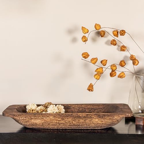 Creative Co-Op Decorative Paulownia Wood Tray Bowl, Brown - Image 7