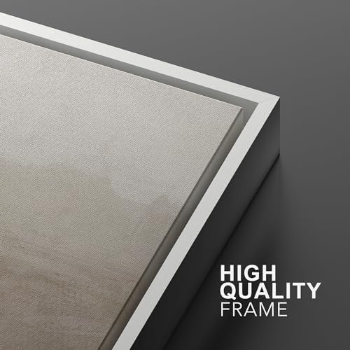 SIGNWIN Framed Canvas Print Wall Art Abstract Wave Pattern Modern Art Minimalist Neutral Decor for Living Room, Bedroom, Office - 24"" x36 x2 White - Image 5