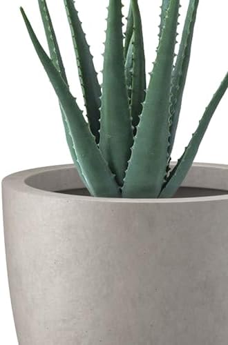 Kante Weathered Concrete Planter 10" Dia All-Weather Round Small Pot - Image 7