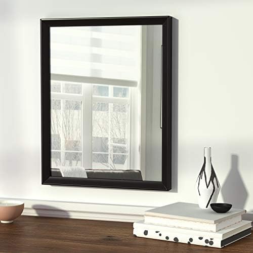 Amazon Basics Rectangular Wall Mount Mirror With Peaked Trim for Bedroom, Living Room, Entryway, Hangs Horizontally or Vertically, 16 x 20 inch, Black - Image 6