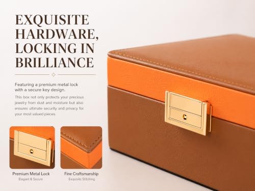 Genuine Leather Jewelry Box Organizer for Women - Image 7