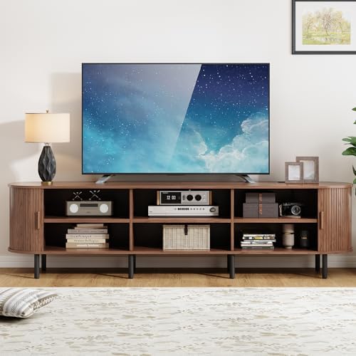 ComfyCorner 86.6" Mid Century Modern TV Stand with Sliding Doors for 90" TV - Image 5