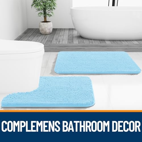 OLANLY Bathroom Rugs 36x24, Extra Soft Absorbent Chenille Bath Rugs - Image 7