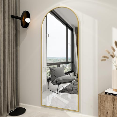 BEAUTYPEAK 65" x 24" Arch Full-Length Mirror with Stand, Gold - Image 6