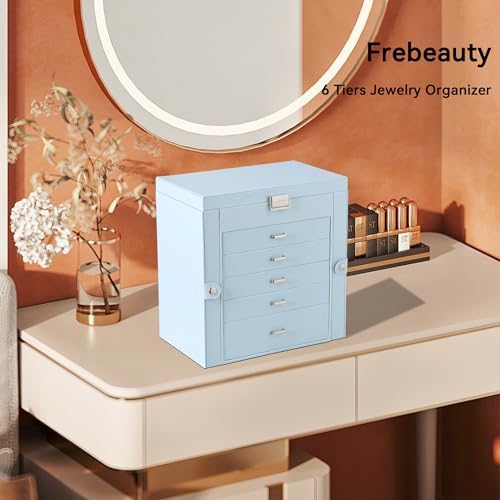 Frebeauty 6-Layer Jewelry Box for Women,Large Jewelry Organizer with Drawer - Image 2