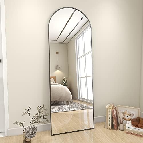 Koonmi 64x21 Arched Full Length Mirror, Floor Mirror with Stand - Image 6