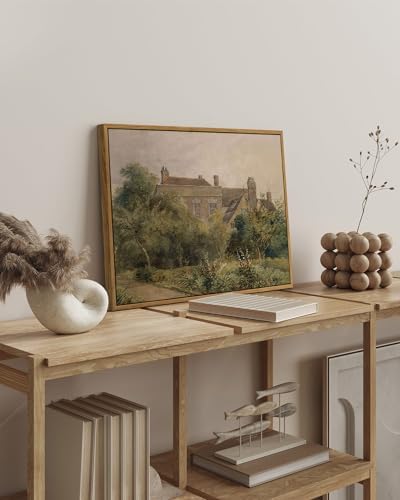 InSimSea Framed Canvas Wall Art Vintage Decor, Home Decor Classical Scenery Landscape Watercolor Paintings, Large Wall Decorations for Living Room Home Farmhouse Bathroom Decor, 16"x24" - Image 2