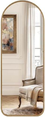 Vintage Mirror Full Length 20"x53" Antique Gold Full Body Mirror by Wemily