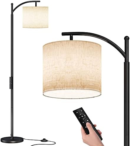 SUNMORY Arc Floor Lamp, Modern Floor Lamp with Remote Control and 9W Bulb by SUNMORY