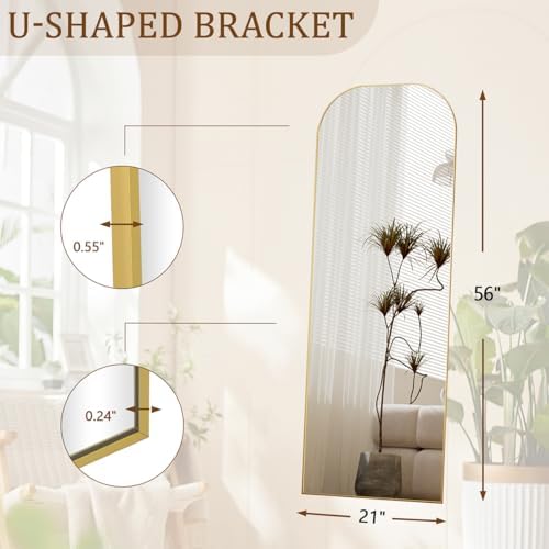 Koonmi Full Length Mirror, 56"x21" Mirror Full Length with Stand - Image 5