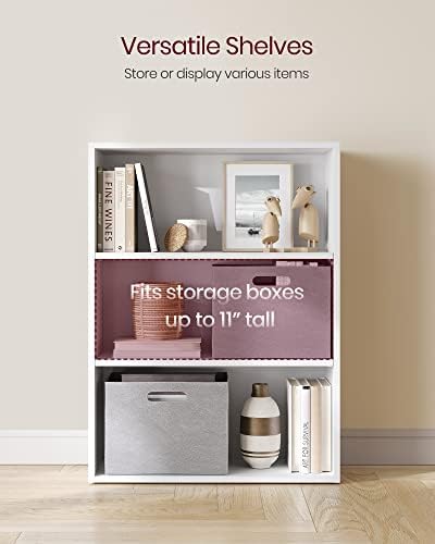 VASAGLE 3-Tier Bookshelf, Storage Organizer, 23.6 x 9.4 x 32 Inches - Image 5