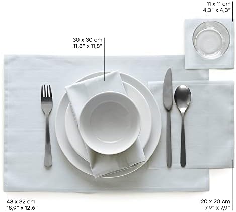 Cotton Cocktail Napkin - 4.3 x 4.3 in - 50 units per roll - Pearl Grey - Image 6