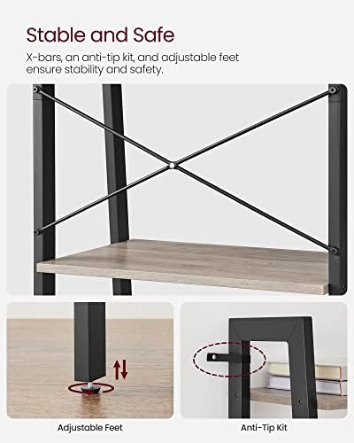 VASAGLE Ladder Shelf, Bookcase Book Shelf, Storage Shelves, 4-Tier, 22In - Image 5