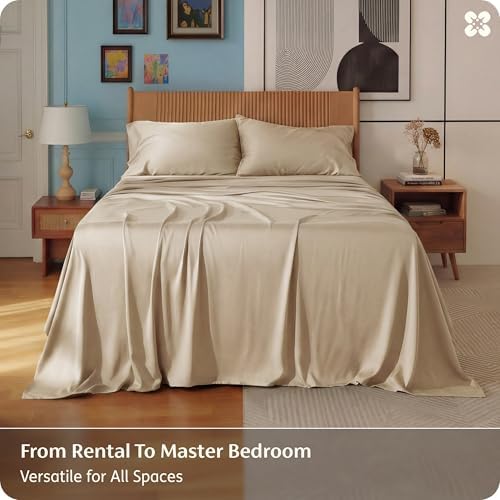 Bedsure PureWoven Rayon Derived from Bamboo, California King Sheet Sets - Image 5