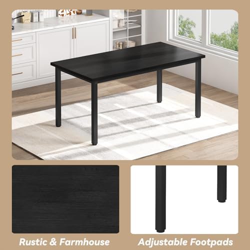 Recaceik Dining Table Set for 4 Kitchen Dining Room Set with 2 Dinner Benches, Farmhouse Breakfast Table for Apartment Small Space, Easy Assembly - Image 6