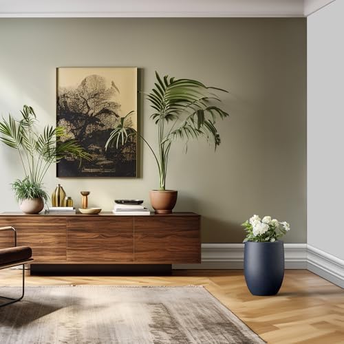 Kante Accent Round Curved Charcoal Concrete Planter 12.6" Dia, Outdoor - Image 4