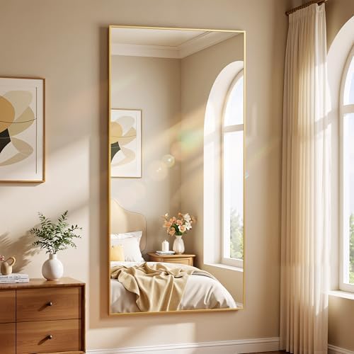 BEAUTYPEAK 80"x40" Rectangle Full Body Floor Mirrors, Full Length Mirror - Image 7