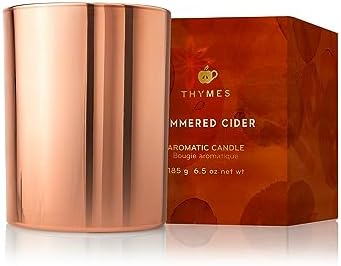Thymes Scented Candles for Home Decor - Luxury Home Fragrance Gifts for Women & Men - Fall Candles with Warm Notes of Apple, Clove, & Cardamom - Rose Gold Votive (Simmered Cider, 6.5 oz) by Unknown