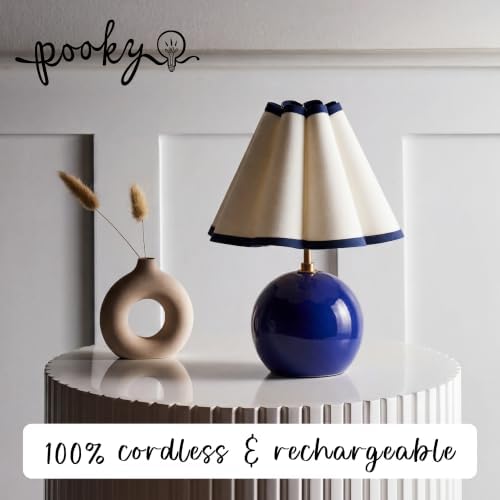 Pooky Lighting Cecily Rechargeable Ceramic Table Lamp 15" - Cordless Lamp - Image 7