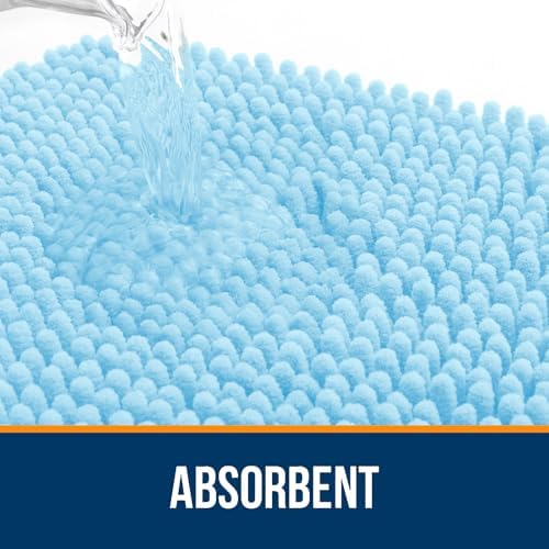 OLANLY Bathroom Runner Rugs 45x27, Extra Soft Absorbent Chenille Bath Rugs - Image 4