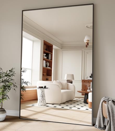 Koonmi 86"x40" Floor Mirror Full Length, Large Black Mirror by KOONMI
