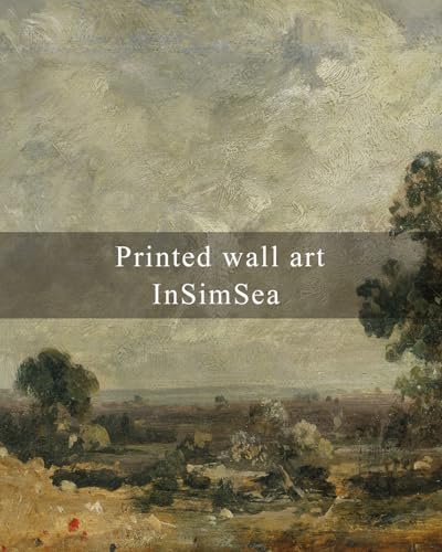 InSimSea Framed Canvas Wall Art, Vintage Landscape Painting, Rustic Nature Scenery Decor for Living Room Shelf Hallway,10x8 in, Earth Tones - Image 7