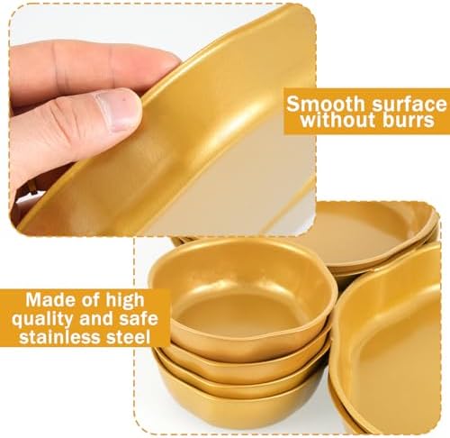 9 Cluster Charcuterie Bowls Gold Decorative Round Serving Bowls Irregular Elegant Snack Tray Compote Appetizer Platter for Entertaining Centerpiece Home Kitchen Decor Wedding Gift - Image 4