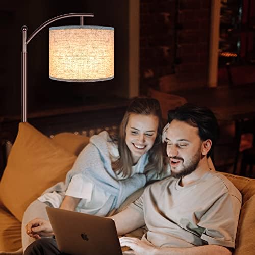 Floor Lamp for Living Room, 4 Color Temperature LED Floor Lamp with Remote Control & Foot Switch, LED Bulb Included, Modern Standing Lamp for Bedroom, Study Room, Office - Oil Rubbed Bronze - Image 7