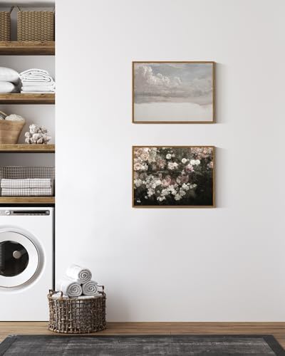 InSimSea Framed Canvas Wall Art Vintage Decor, Home Decor Garden in May Flower Wall Art Aesthetic Rustic Decoration for Bedroom Living Room Bathroom, 12"x16" - Image 3