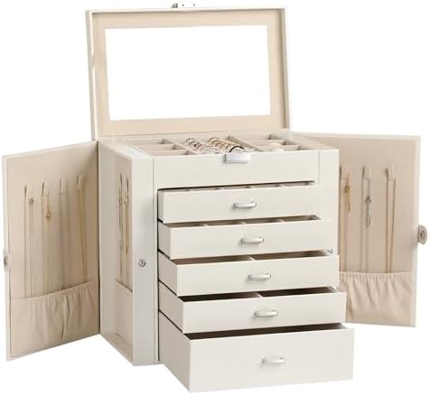 Frebeauty 6-Layer Jewelry Box for Women,Large Jewelry Organizer with Drawer by Frebeauty