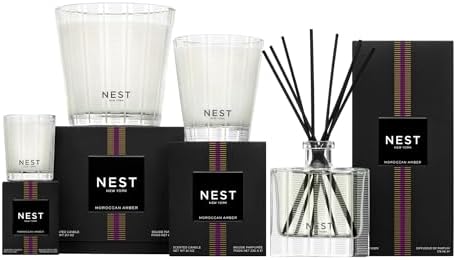 NEST New York Scented 3-Wick Candle, Moroccan Amber - 21.2 oz - Up to 100-Hour Burn Time - Reusable Glass Vessel - Image 7