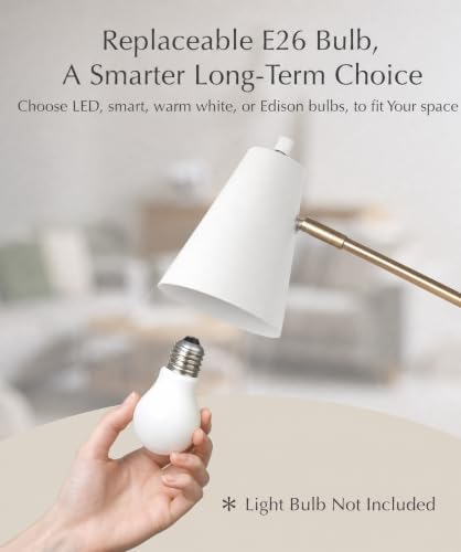 HarvestLand HaloBar White Mordern Desk Lamp, Reading Lamp for Home Office - Image 4